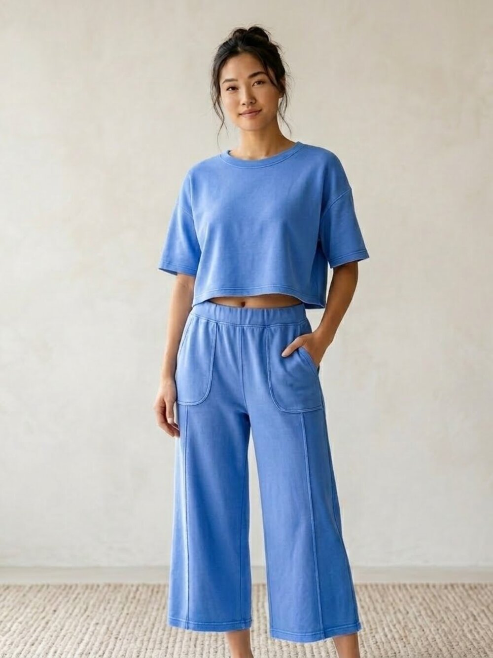 Sundry Cropped Pullover & Pants Set NWT